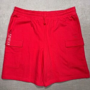 New‎ DSG Twitch Allison Cargo Terry Shorts XL Red Relaxed Fit Bungee Cinch Waist
